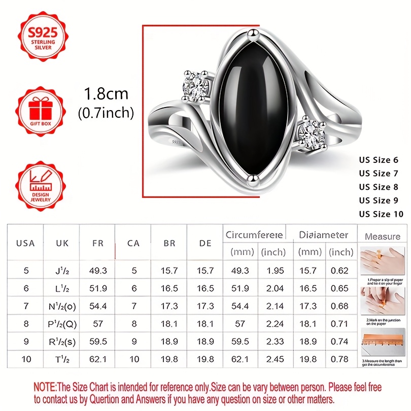 925 Silver Women's Ring with Oval Agate Stone - Perfect Gift